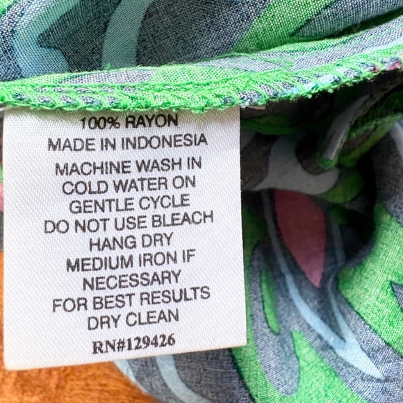 Escapada Geometric Tropical Print Sundress L - Picture 9 of 11